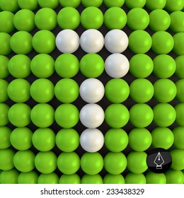 Number seven. Abstract mathematics background. 3d vector illustration. 