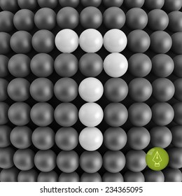 Number seven. Abstract mathematics background. 3d vector illustration. 