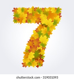 number seven of autumn leaves