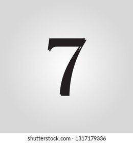 number seven black