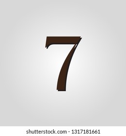 number seven brown