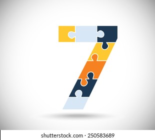 Number seven consisted of  color puzzles  on the gray backdrop.