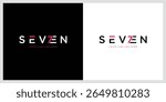 Number Seven Logo Design Template, vector illustration