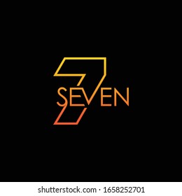 Number Seven Logo Design Template