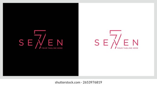 Number Seven Plantilla de diseño de logotipo, Ilustración vectorial