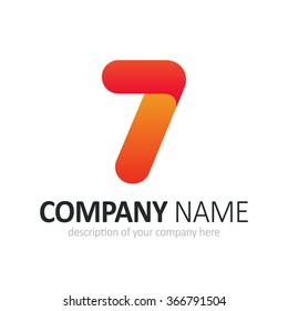 Number Seven Logo Icon Design Template Stock Vector (Royalty Free ...