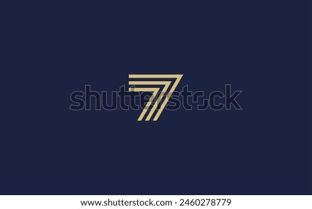 number seven logo icon design vector design template inspiration