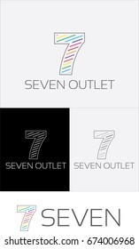 number seven logo template.