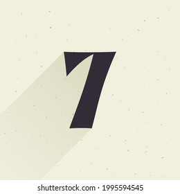 Number seven logo for your fun and happy design projects. You'll get a playful sign for fun advertising, fashion stickers, summer posters, wedding logos, retro sale themes and much more.