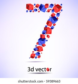 Number seven. Made from futuristic cube