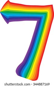 Number seven rainbow
