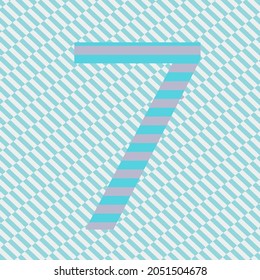 Number seven signs vector images.