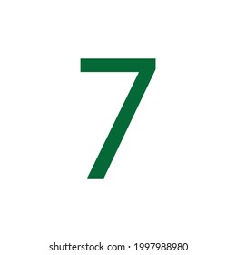 NUMBER SEVEN SIMPLE CLIP ART VECTOR