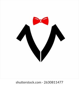 Number seven and tie symbol logo design.