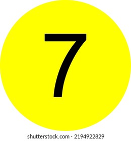 Number Seven vector symbol. Decimal number 7.