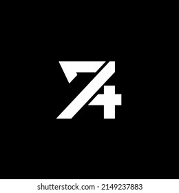 plantilla de diseño de logotipo número setenta y cuatro