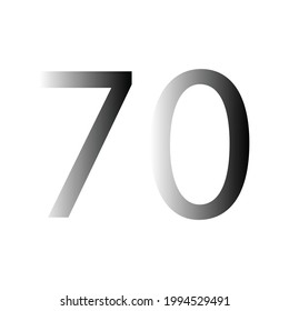 NUMBER SEVENTY SIMPLE CLIP ART VECTOR