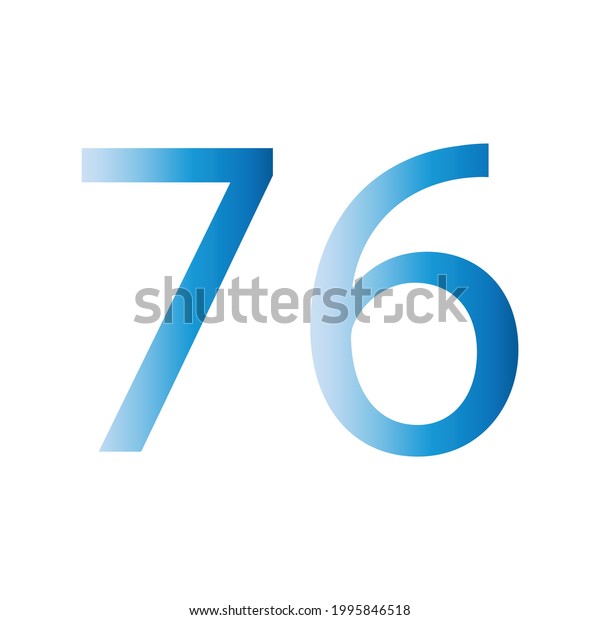 Number Seventy Six Simple Clip Art Stock Vector (Royalty Free ...