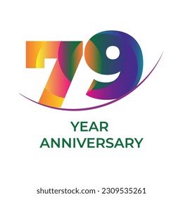 number seventy three year anniversary logo
