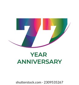 number seventy three year anniversary logo