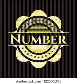 Number shiny badge