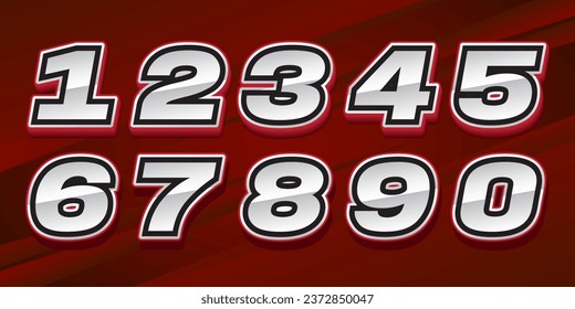 Number sign 3d effect style