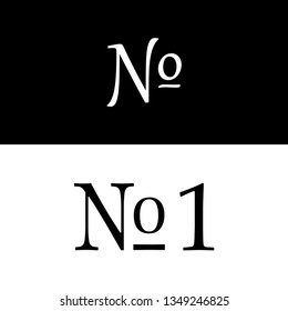 Number sign icon. The symbol of the sign identifying the numbering. Vector.