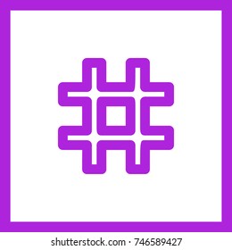 Number sign minimal icon. Hash line vector icon for websites and mobile minimalistic flat design.