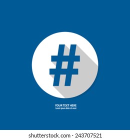 Number Sign/Hash Tag Icon Background