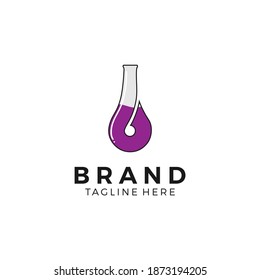 Number six or 6 with Lab Logo concept vector