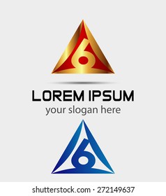 Number six 6 logo icon
