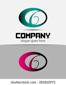 Number six 6 logo icon 