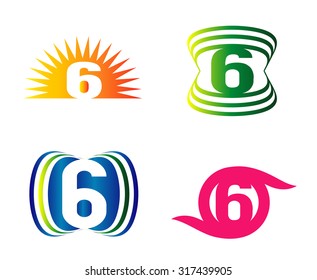 Number six 6 logo icon
