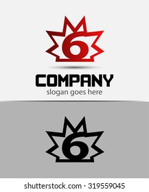 Number six 6 logo icon
