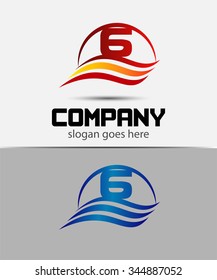 Number six 6 logo icon
