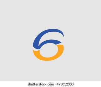 Number six 6 logo icon
