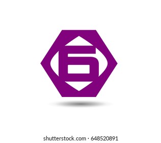 Number six 6 logo icon

