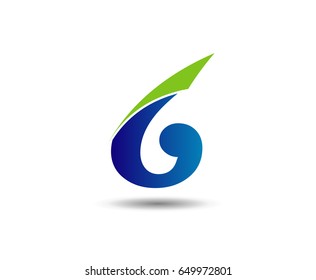 Number six 6 logo icon
