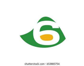 Number six 6 logo icon
