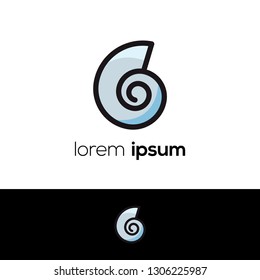 Number Six Abstract Vector Logo Design Template. Creative Number Concept Icon, Logo 6