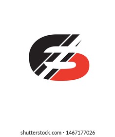 the number six is cut in black and red