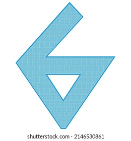 Number Six With Greek Or Roman Ancient Font. Blue Number 6 With Traditional Greek Ornament
