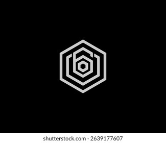 The number six logo is contained in a hexagon. Suitable for company logos operating in the fields of technology and sports.