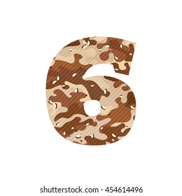 Number Six Logo Desert Camouflage Vector Stock Vector (Royalty Free ...