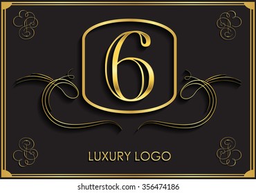 Number six logo.Logo 6 vector template.