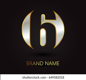Number six logo.Logo 6 vector template.