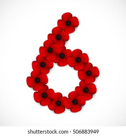 number six in poppies