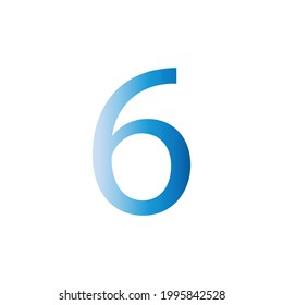 NUMBER SIX SIMPLE CLIP ART VECTOR