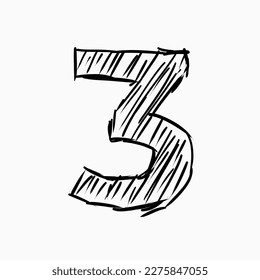 Number sketches for poster designs and more