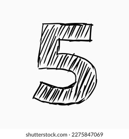 Number sketches for poster designs and more